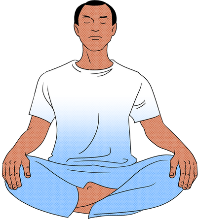 Calm Gradient Meditating Man